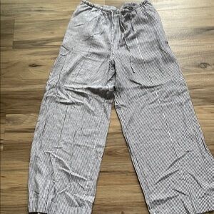 a new day Black and White Striped Wide Leg Pants